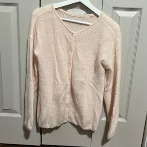 Sézane Gaspard Medium Nude pink color cardigan sweater